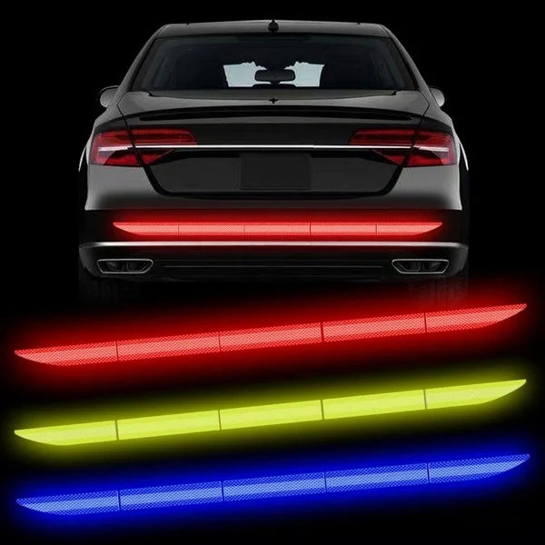 Reflective Car Safety Tape Stickers – 5pc Set for Bumpers, Trunks & Doors/Car