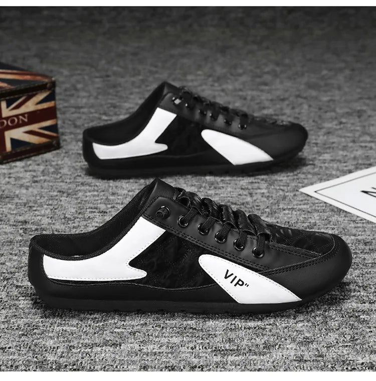 Men shoes - Men’s Casual Flip-Flop Slippers – Breathable PU Canvas Slip-Ons for Everyday Comfort