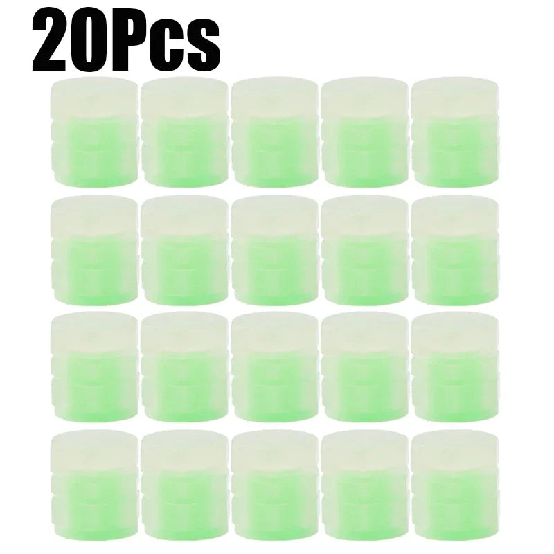 Luminous Valve Stem Caps – Glow-in-the-Dark Tire Covers for Cars & Motorcycles (Fluorescent Pink, Green, Blue)/Car