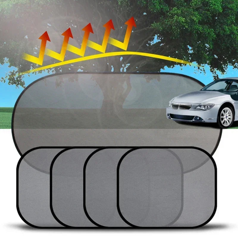 3D Mesh Car Window Sunshade Set – UV Blocker & Heat Reflector (4-Piece)/Car