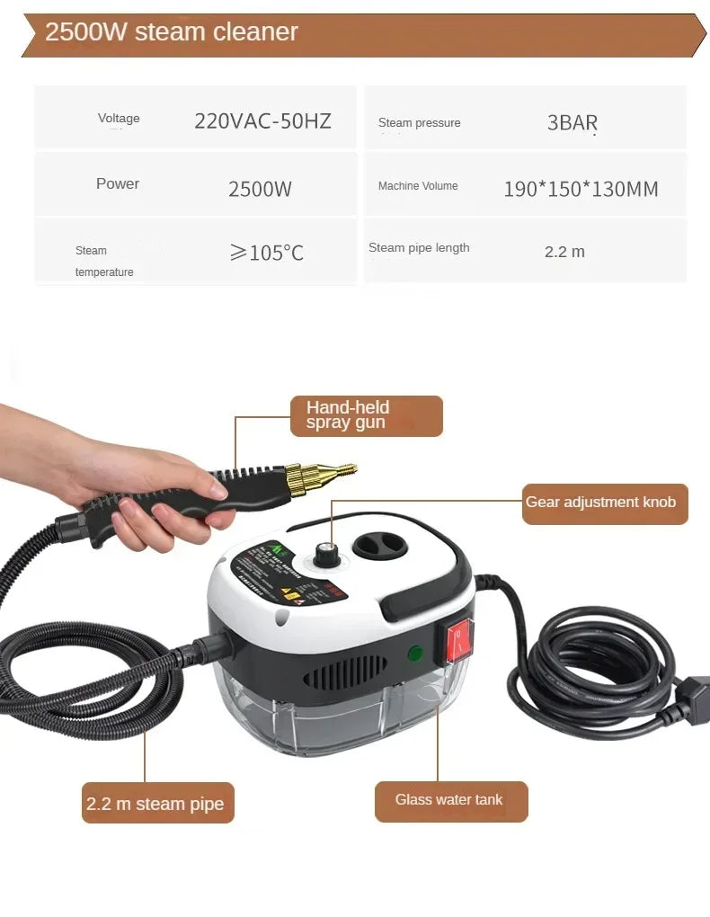 Brangdy 2500W Handheld Steam Cleaner – High Pressure with Extended Hose & Adjustable Steam Control\ Living Room Decor – Wall Art, Curtains, Clocks, Furniture & More