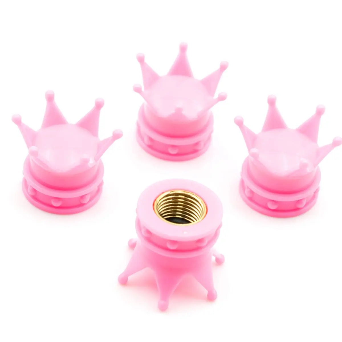 4PCS Crown Tire Valve Stem Caps – Universal Fit, Waterproof & Stylish/Car