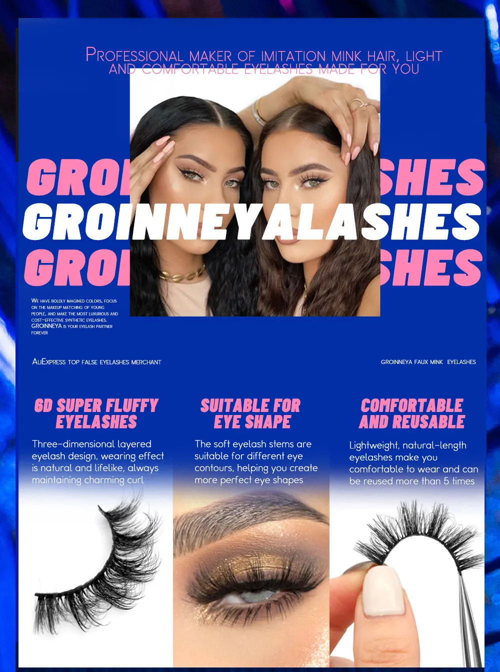Makeup and face -20-Pair Faux Mink Lashes – Soft, Reusable Strip Lashes for Bold & Beautiful Eyes