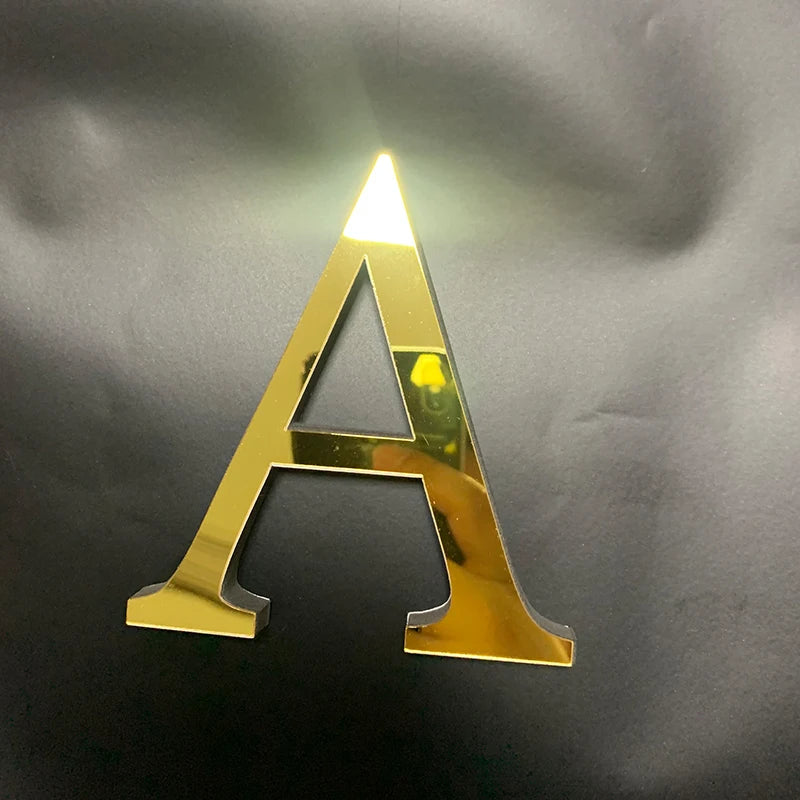 Gold Mirror Acrylic Wall Letters – DIY Peel & Stick English Alphabet Décor\ Living Room Decor – Wall Art, Curtains, Clocks, Furniture & More