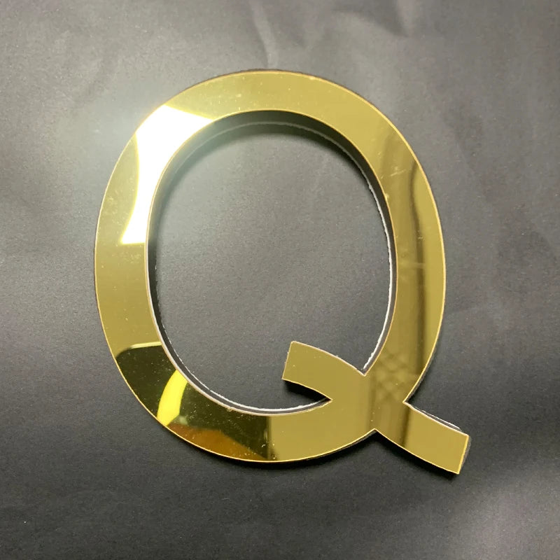 Gold Mirror Acrylic Wall Letters – DIY Peel & Stick English Alphabet Décor\ Living Room Decor – Wall Art, Curtains, Clocks, Furniture & More