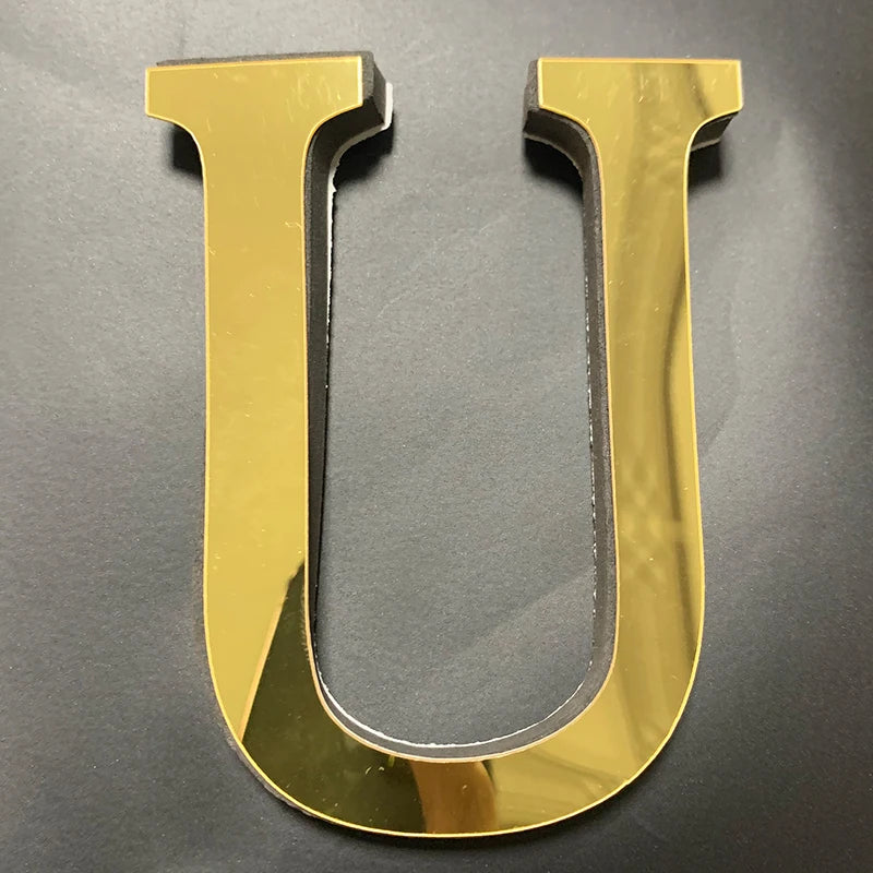 Gold Mirror Acrylic Wall Letters – DIY Peel & Stick English Alphabet Décor\ Living Room Decor – Wall Art, Curtains, Clocks, Furniture & More
