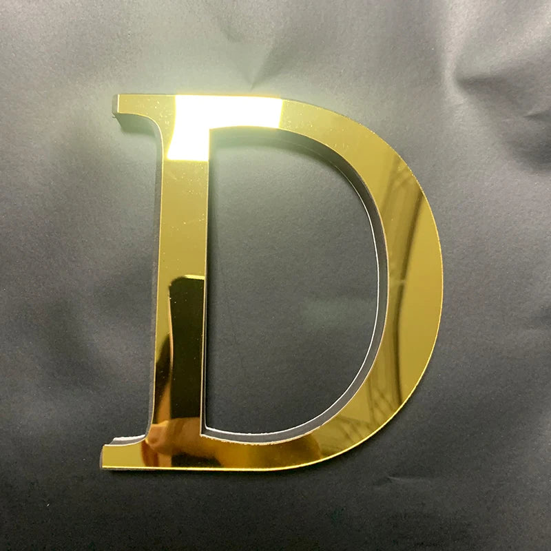 Gold Mirror Acrylic Wall Letters – DIY Peel & Stick English Alphabet Décor\ Living Room Decor – Wall Art, Curtains, Clocks, Furniture & More