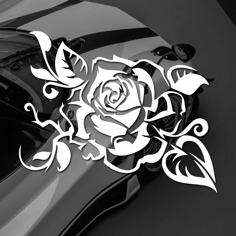 Rose Car Sticker – Waterproof PVC Vinyl Decal for Body, Window, or Door/Car