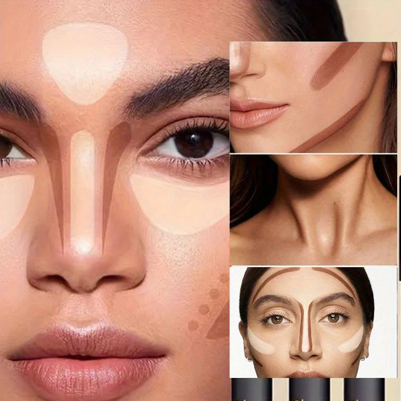 Makeup and face - Glow & Define Cream – Bronzer & Highlighter Duo for Radiant, Sculpted Looks