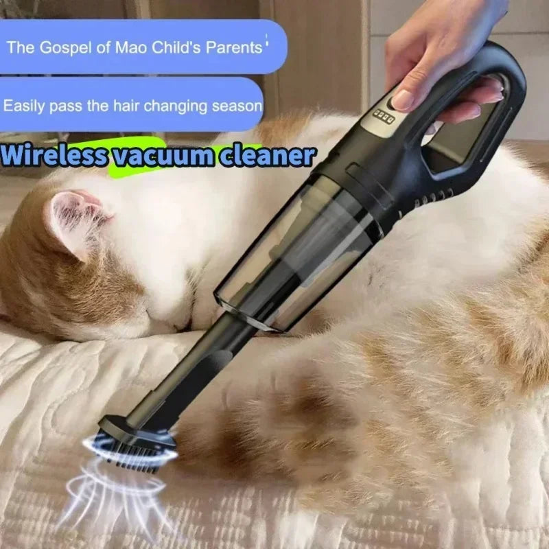 ZHIYU 120W Cordless Car Vacuum Cleaner – USB Rechargeable with Multiple Nozzles/Car