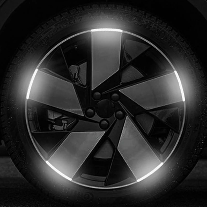 Reflective Car Wheel Hub Stripe Stickers – Luminous Safety Decals (20/40 Pcs)/Car