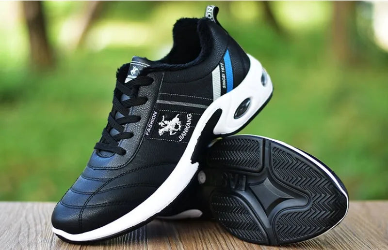 Men shoes - Men’s Board Sneakers – Breathable PU Casual Shoes with Height Boost & All-Season Comfort