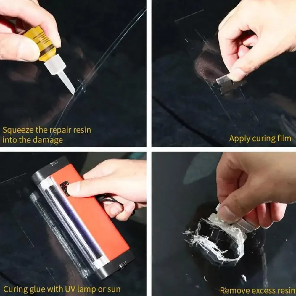 3ML Windshield Crack Repair Kit – Glass Chip Fix Fluid for Laminated Windshields/Car