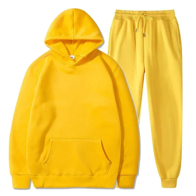Men clothing - Men’s Casual Two-Piece Set – Mandarin Collar Top & Elastic Waist Pants