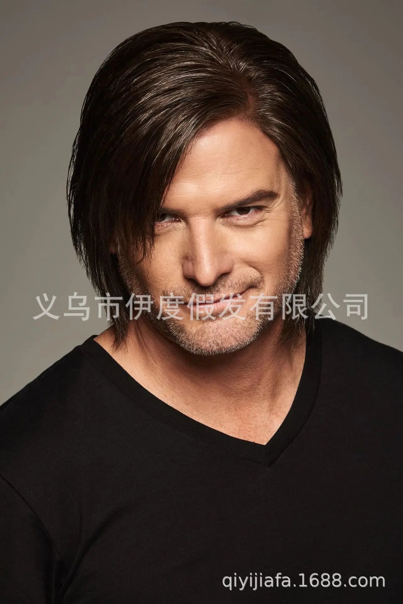 Men’s Long Straight Wig – Natural-Looking 26"+ Synthetic Hair for Daily Use/Crown & Glory Wigs