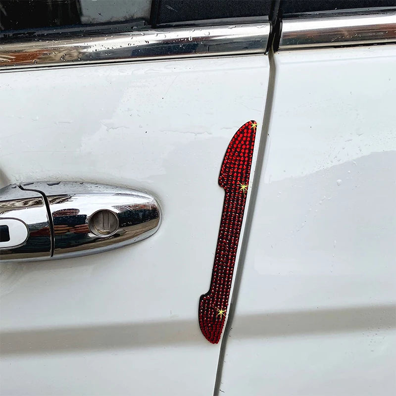 4pcs Car Door Diamond Edge Protector Strips – Anti-Collision & Scratch Guard (15cm)/Car