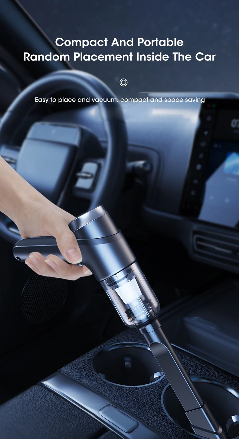 NOCCLILI 100000Pa Cordless Car Vacuum Cleaner – High-Suction Handheld with Type-C Charging/Car