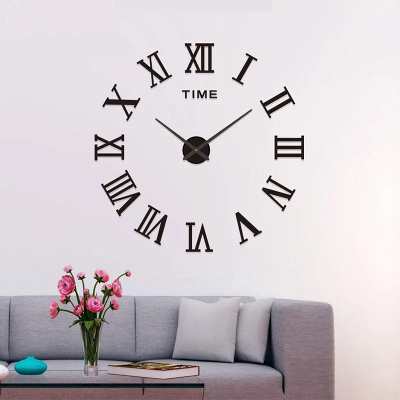 Classic Round Acrylic Wall Clock – Silent Swing Needle Display by CZCP\ Living Room Decor – Wall Art, Curtains, Clocks, Furniture & More
