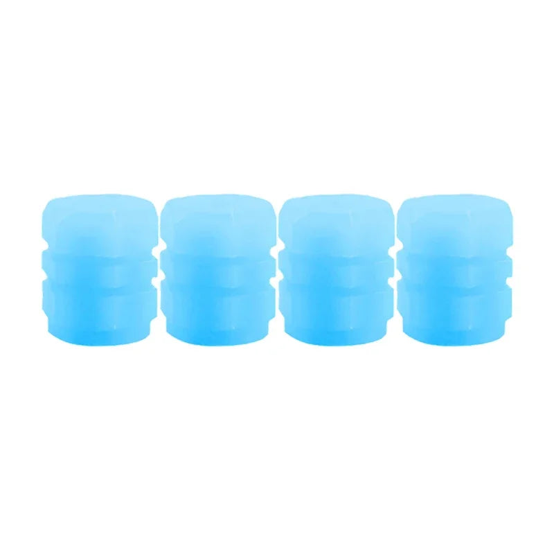 Luminous Valve Stem Caps – Glow-in-the-Dark Tire Covers for Cars & Motorcycles (Fluorescent Pink, Green, Blue)/Car