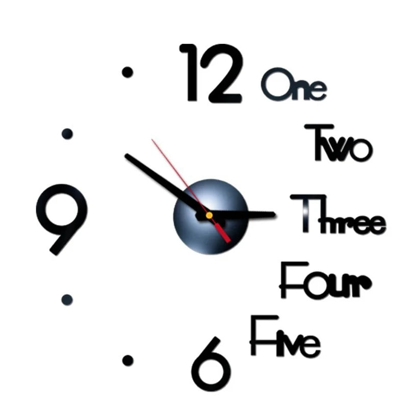 3D Mirror Wall Clock – DIY Acrylic & EVA Foam Decorative Timepiece (12 Inch)\ Living Room Decor – Wall Art, Curtains, Clocks, Furniture & More
