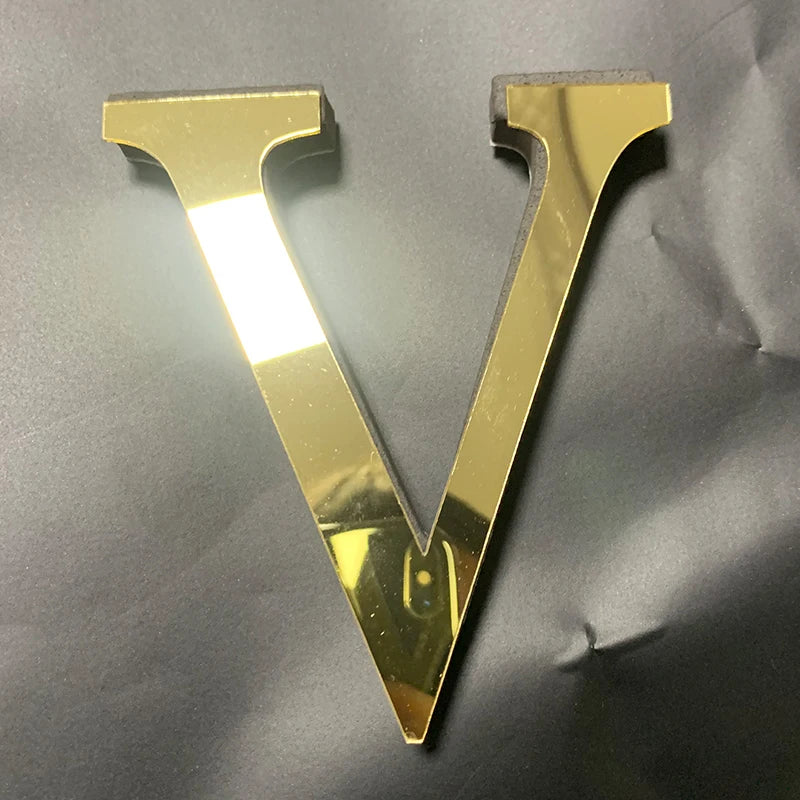 Gold Mirror Acrylic Wall Letters – DIY Peel & Stick English Alphabet Décor\ Living Room Decor – Wall Art, Curtains, Clocks, Furniture & More