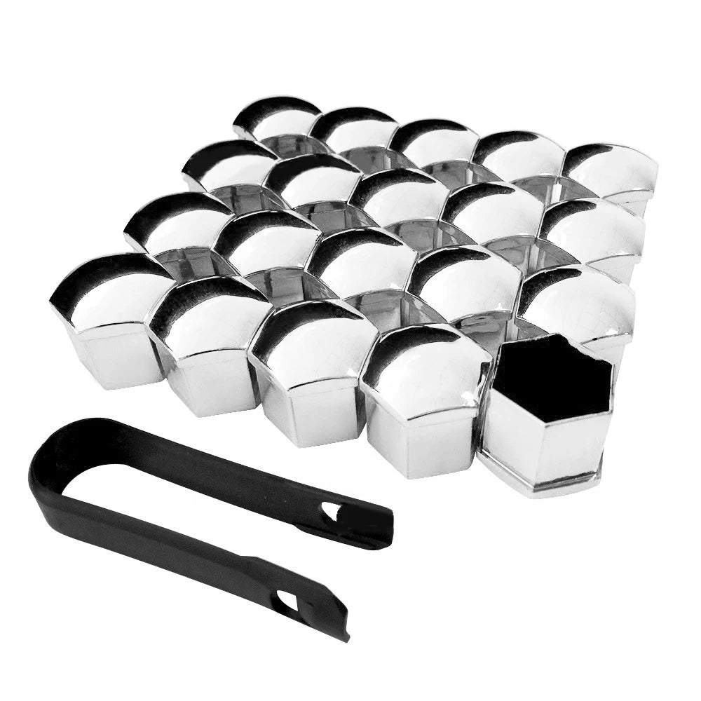 20Pcs Car Wheel Nut Covers – Hub Screw Protection Caps with Clamp (17/19/21mm)/Car