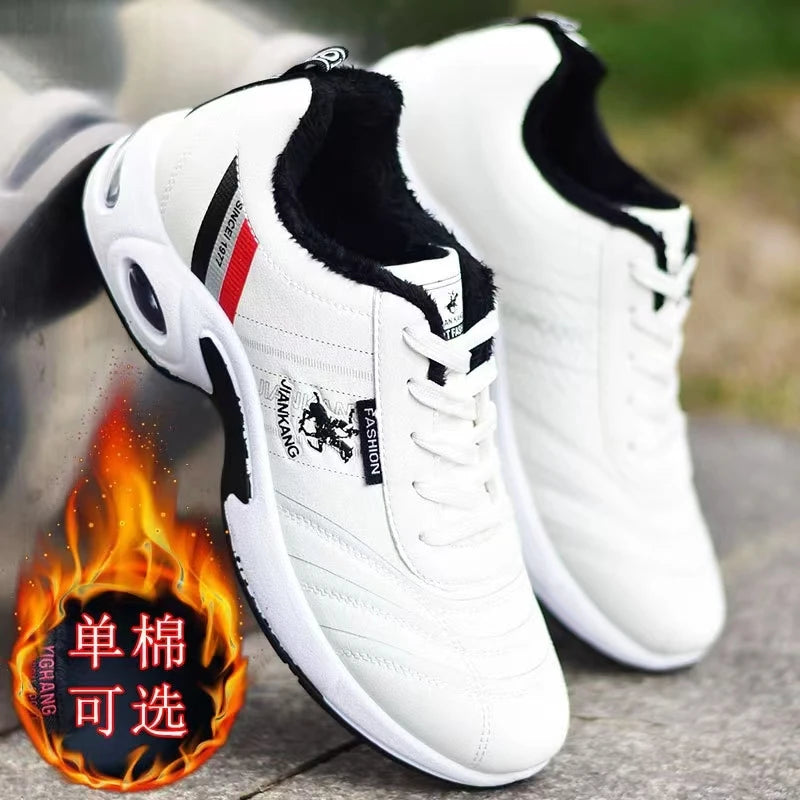 Men shoes - Men’s Board Sneakers – Breathable PU Casual Shoes with Height Boost & All-Season Comfort