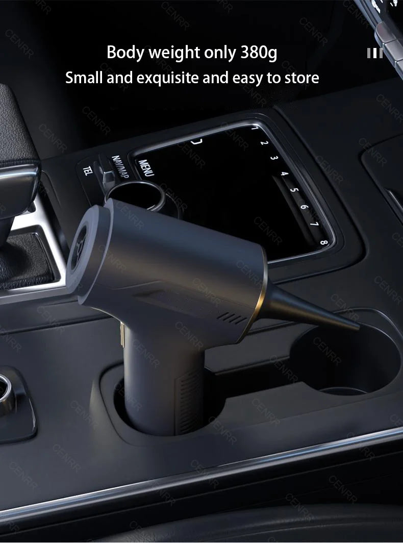 CENRR Wireless Car Vacuum Cleaner – Pro & Basic Models (Wet & Dry Use, USB-C Charging)/Car
