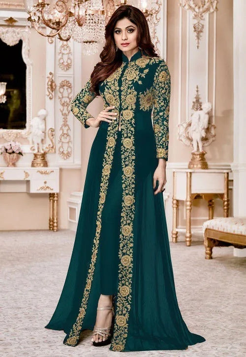 Muslim family - Elegant Chiffon Maxi Dress with Lace