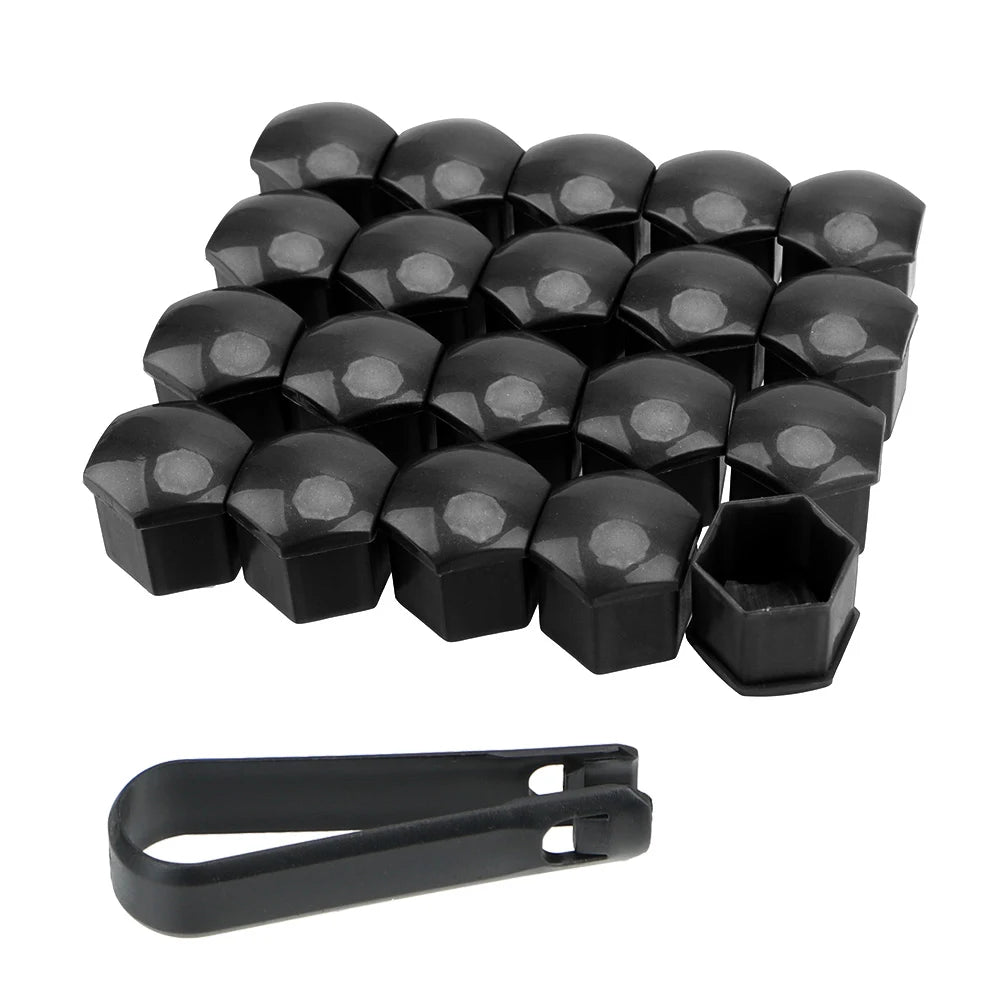 20Pcs Car Wheel Nut Covers – Hub Screw Protection Caps with Clamp (17/19/21mm)/Car