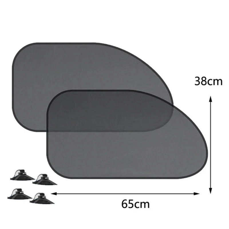 3D Mesh Car Window Sunshade Set – UV Blocker & Heat Reflector (4-Piece)/Car