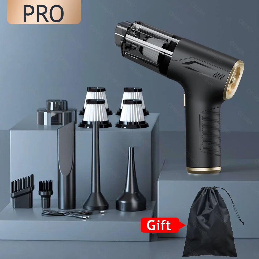 CENRR Wireless Car Vacuum Cleaner – Pro & Basic Models (Wet & Dry Use, USB-C Charging)/Car
