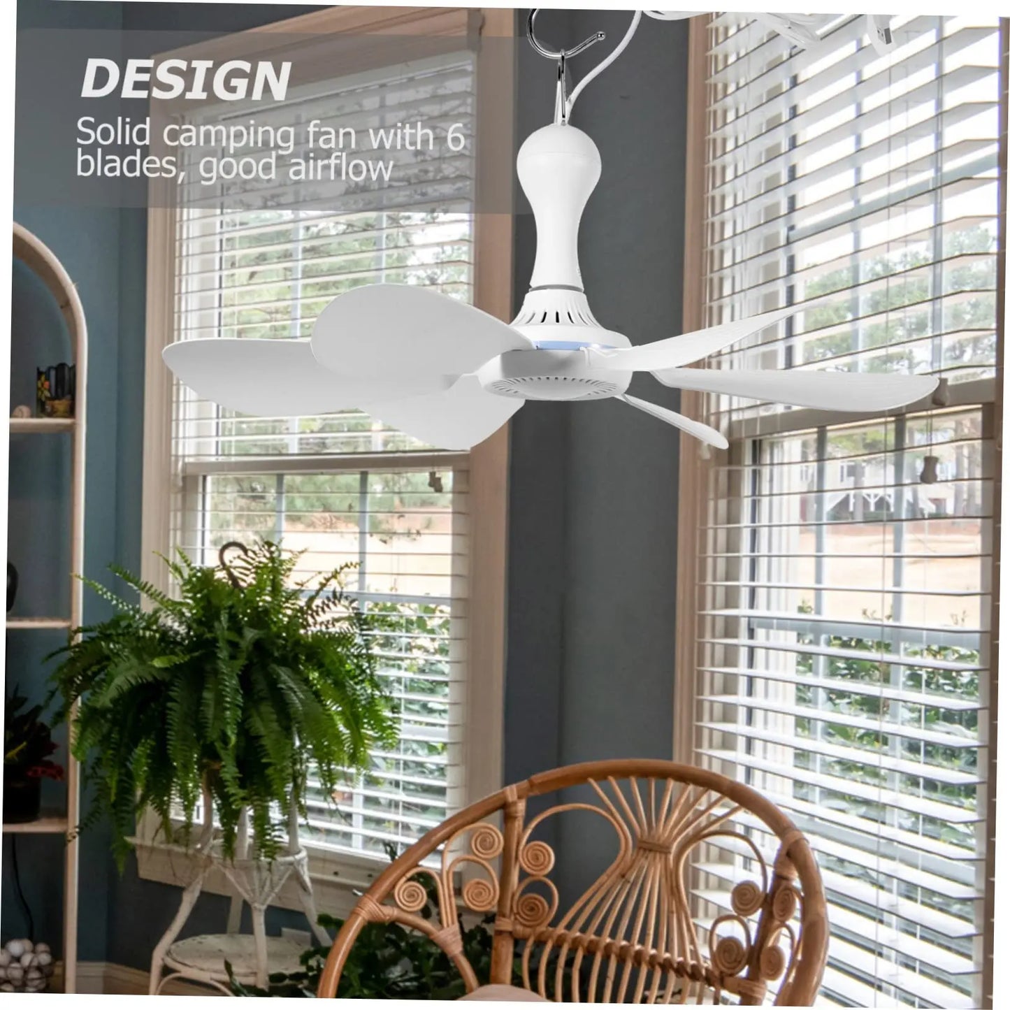 XIAOTREE USB Ceiling Fan with Remote – 6-Blade Portable Hanging Fan for Camping & Indoor Use\ Living Room Decor – Wall Art, Curtains, Clocks, Furniture & More