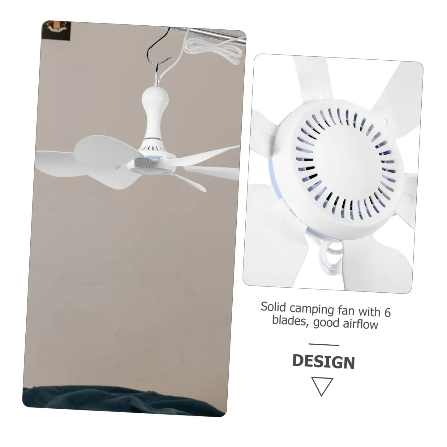 XIAOTREE USB Ceiling Fan with Remote – 6-Blade Portable Hanging Fan for Camping & Indoor Use\ Living Room Decor – Wall Art, Curtains, Clocks, Furniture & More