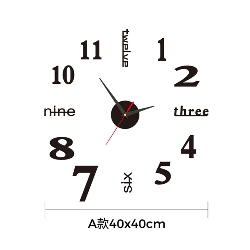 Classic Round Acrylic Wall Clock – Silent Swing Needle Display by CZCP\ Living Room Decor – Wall Art, Curtains, Clocks, Furniture & More