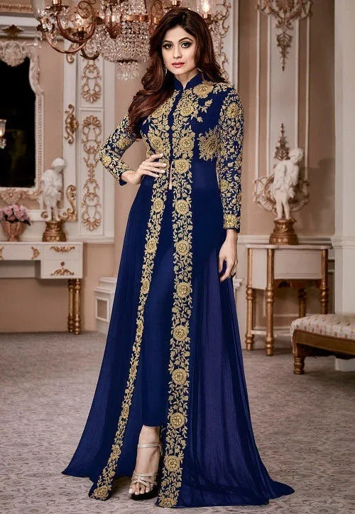 Muslim family - Elegant Chiffon Maxi Dress with Lace