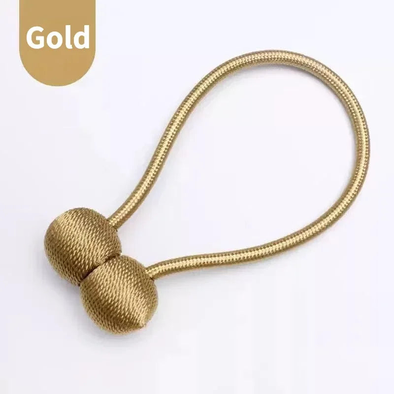 Magnetic Curtain Tiebacks – Solid Color Iron Pearl Buckles for Modern Drapes (No-Drill)\ Living Room Decor – Wall Art, Curtains, Clocks, Furniture & More