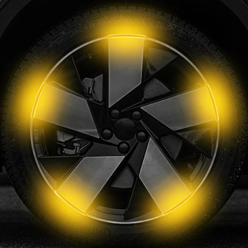 Reflective Car Wheel Hub Stripe Stickers – Luminous Safety Decals (20/40 Pcs)/Car