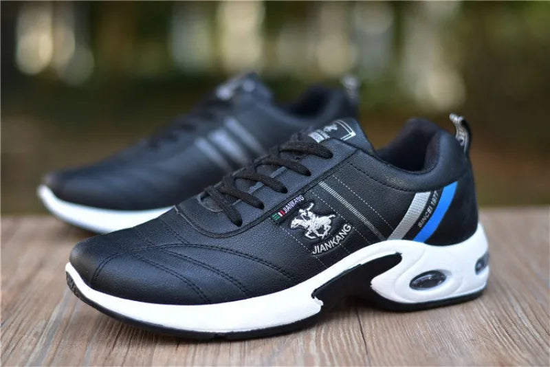 Men shoes - Men’s Board Sneakers – Breathable PU Casual Shoes with Height Boost & All-Season Comfort