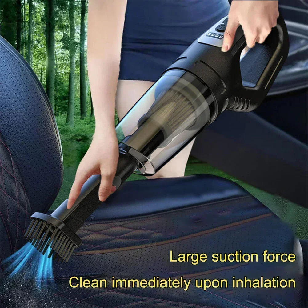 ZHIYU 120W Cordless Car Vacuum Cleaner – USB Rechargeable with Multiple Nozzles/Car