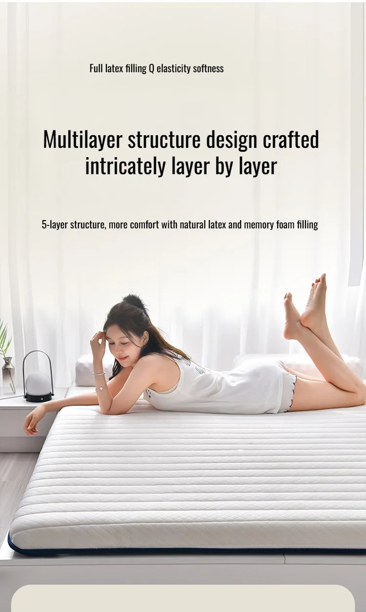 Quilted Roll-Up Mattress – Soft Knit Fabric with Edge Stitching (Under 8” Thick)\ Living Room Decor – Wall Art, Curtains, Clocks, Furniture & More