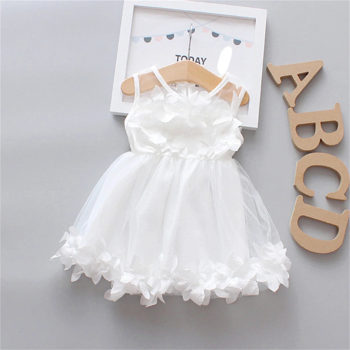 Girl clothing - Baby Girl Summer Dress – Sleeveless Cotton Flower Dress for 0–1 Year Olds