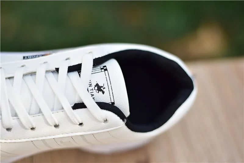 Men shoes - Men’s Board Sneakers – Breathable PU Casual Shoes with Height Boost & All-Season Comfort