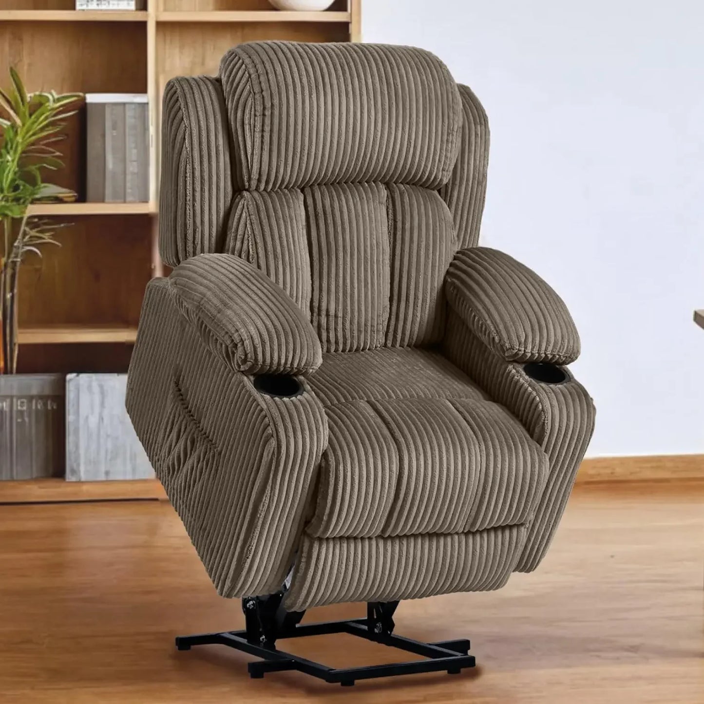 FLEXISPOT Power Lift Recliner Chair – Faux Leather with Massage, Heat & Remote Control (Black) Living Room Decor – Wall Art, Curtains, Clocks, Furniture & More\