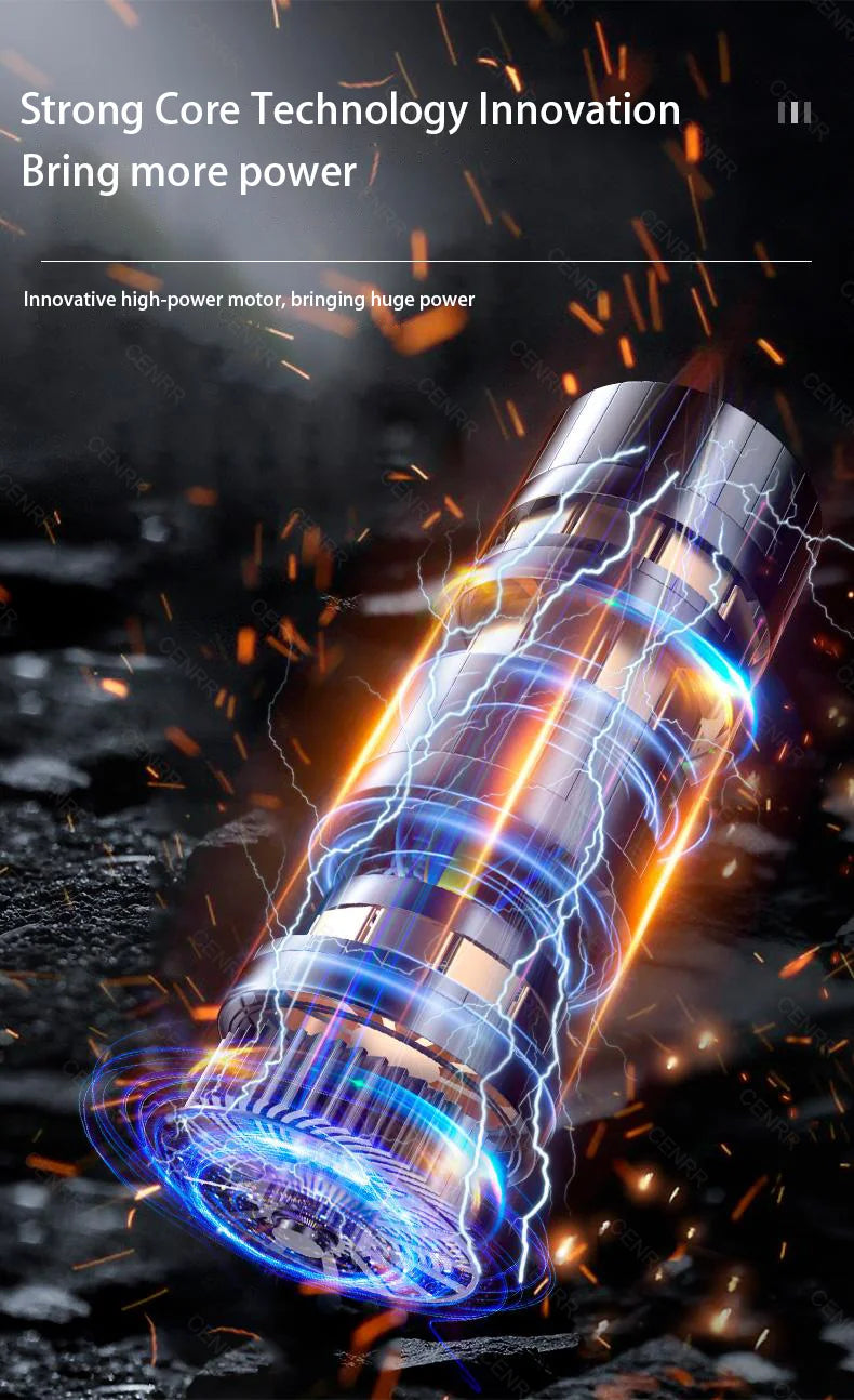 CENRR Wireless Car Vacuum Cleaner – Pro & Basic Models (Wet & Dry Use, USB-C Charging)/Car