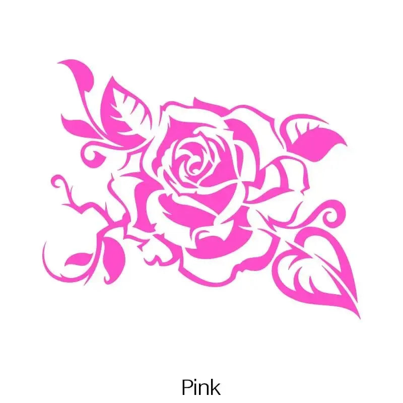 Rose Car Sticker – Waterproof PVC Vinyl Decal for Body, Window, or Door/Car