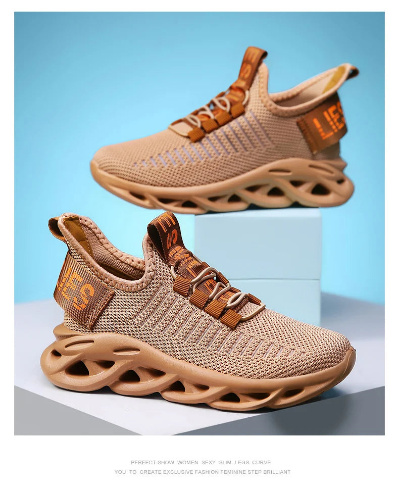 Boy shoes - Boys Mesh Slip-On Sneakers – Breathable & Stylish Running Shoes for Kids