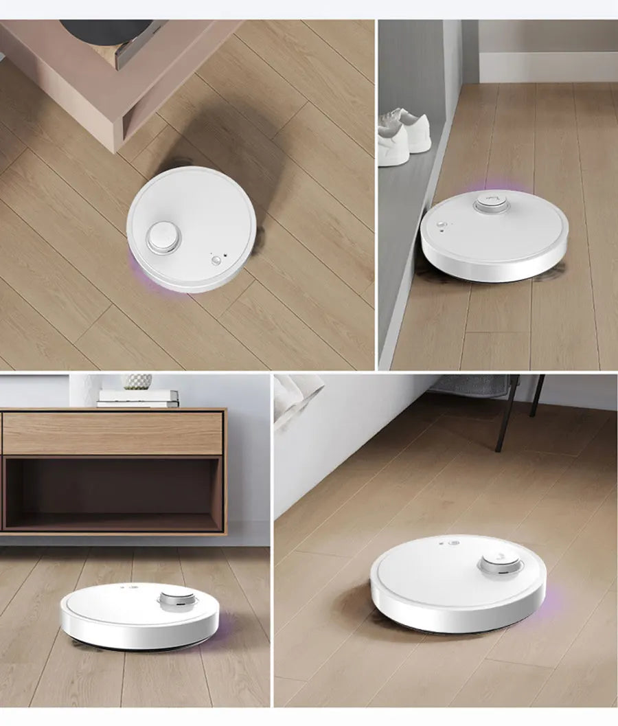 Donirt 3-in-1 Slim Robot Vacuum Cleaner – Smart Wireless Sweeping, Wet & Dry Mopping (Ultra-Thin Design)\ Living Room Decor – Wall Art, Curtains, Clocks, Furniture & More\