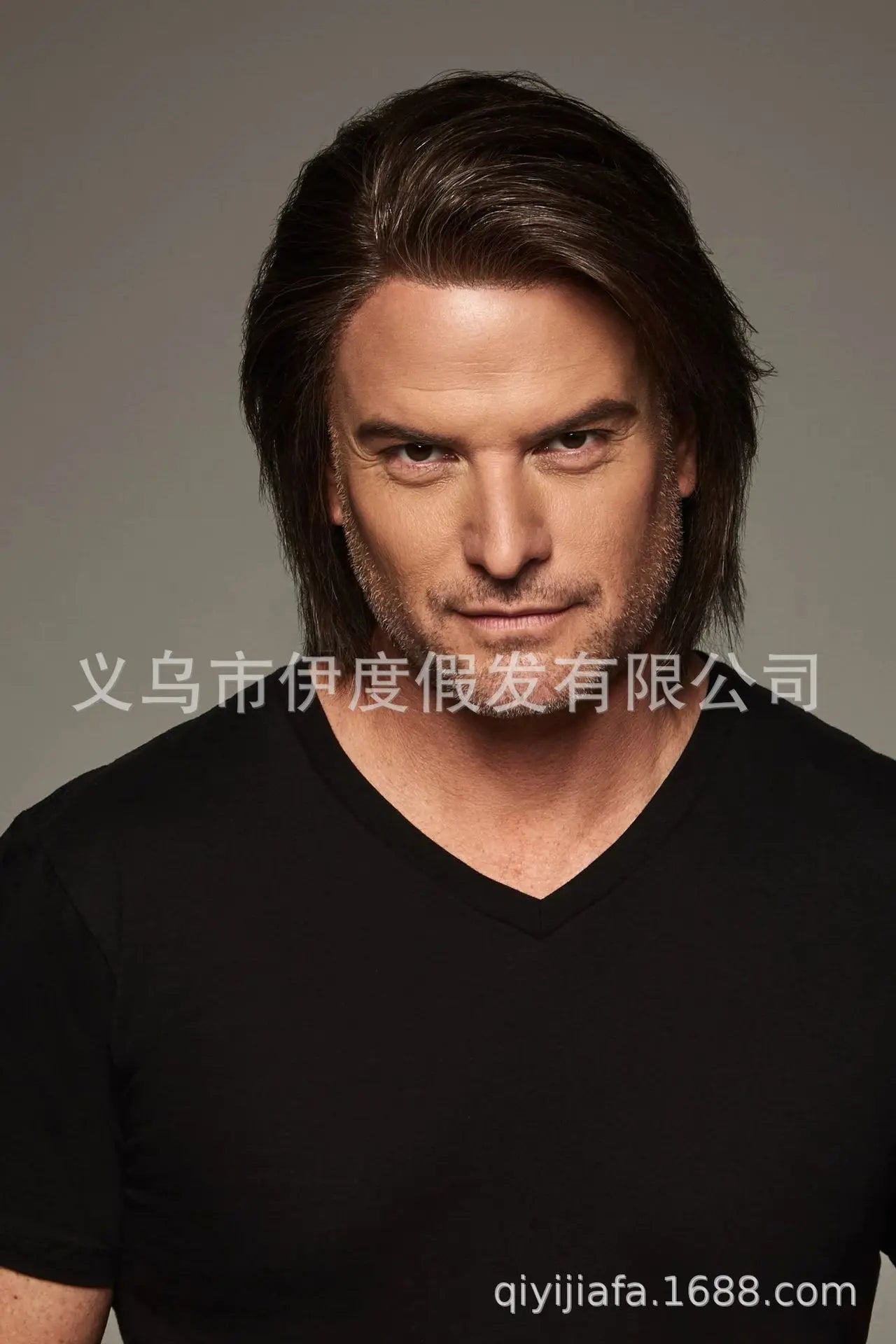 Men’s Long Straight Wig – Natural-Looking 26"+ Synthetic Hair for Daily Use/Crown & Glory Wigs