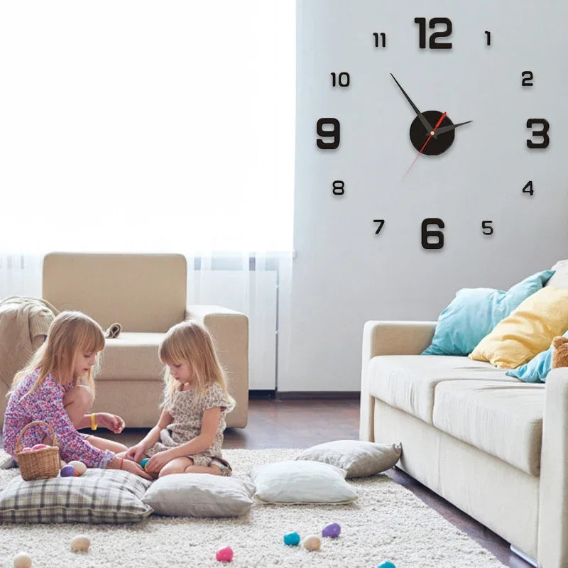 Classic Round Acrylic Wall Clock – Silent Swing Needle Display by CZCP\ Living Room Decor – Wall Art, Curtains, Clocks, Furniture & More